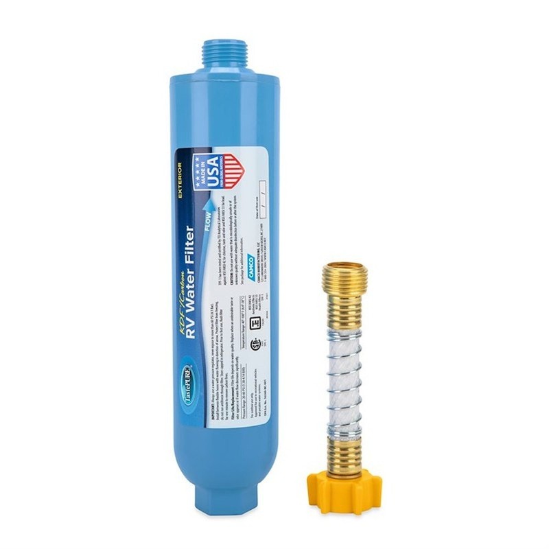 CAMCO 40043 FRESH WATER FILTER FITS FEMALE HOSE FITTING FOR PRE-TANK FILTERING
