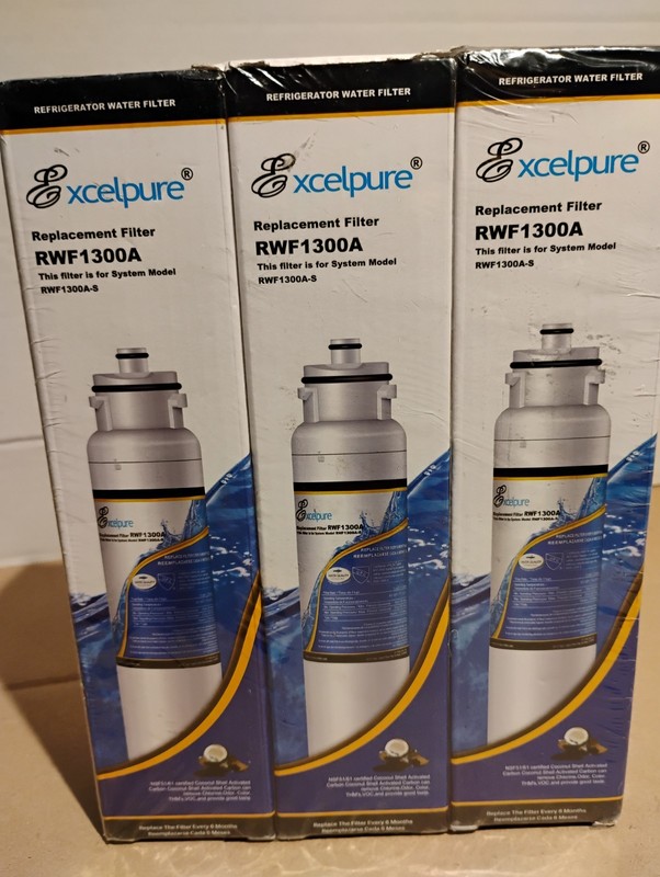Excelpure Refridgerator Water Filter, RWF2000A, Replacement, 3 Pack gallery
