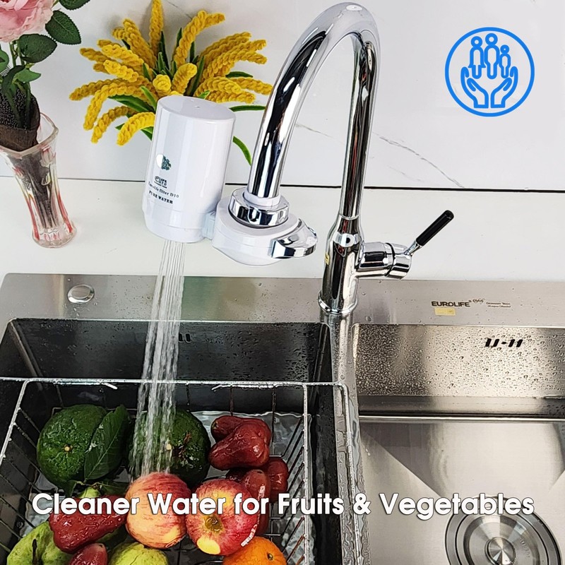 Eurolife Faucet Mount Water Filtration System, BPA-Free Faucet Water Purifier... gallery