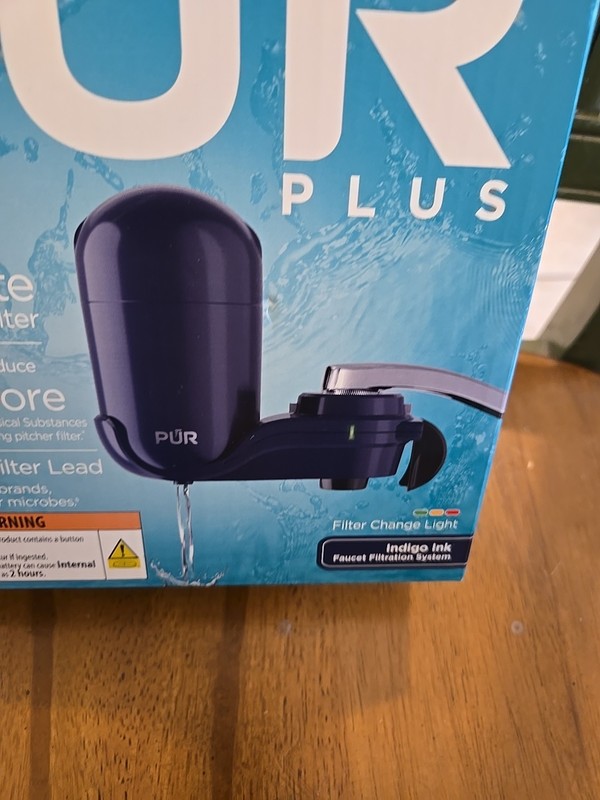 PUR Plus Faucet Mount Filtration System, Indigo Ink, New gallery