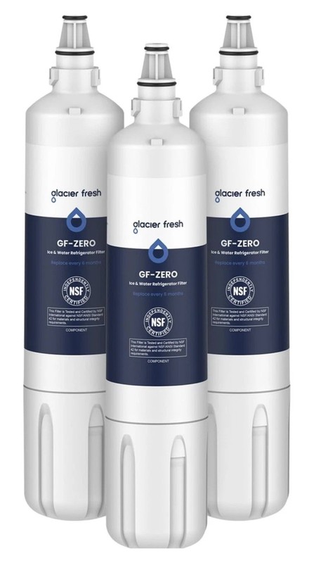 Glacier Fresh 3 pk GF-ZERO Water Filter Replacement for 4204490 New/Sealed