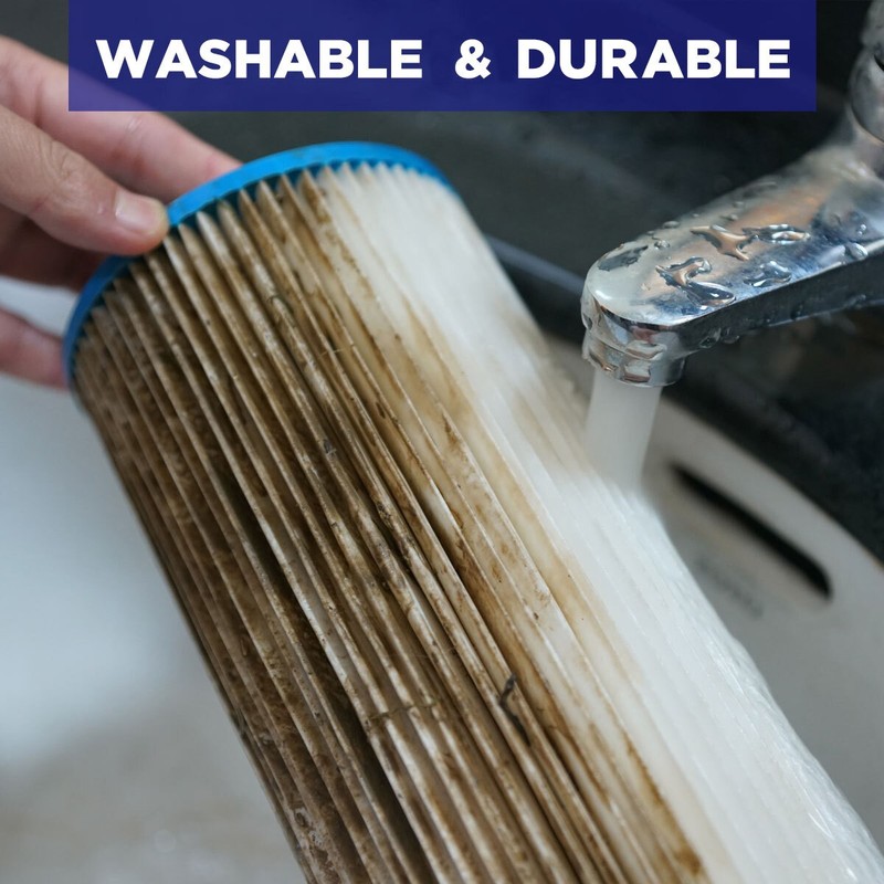 5/20/50 Micron 10"x2.5" Whole House Washable Pleated Sediment Water Filter 6PCS gallery