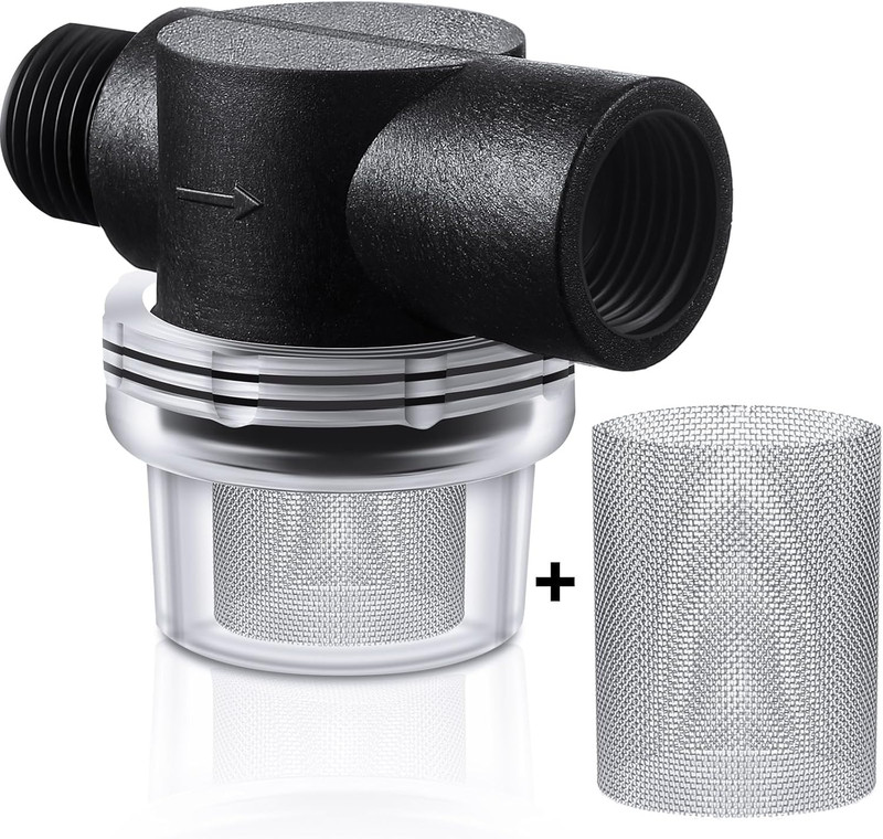 2 Pcs Water Pump Strainer Filter Set Include Twist on Pipe Filter and Extra 50 M