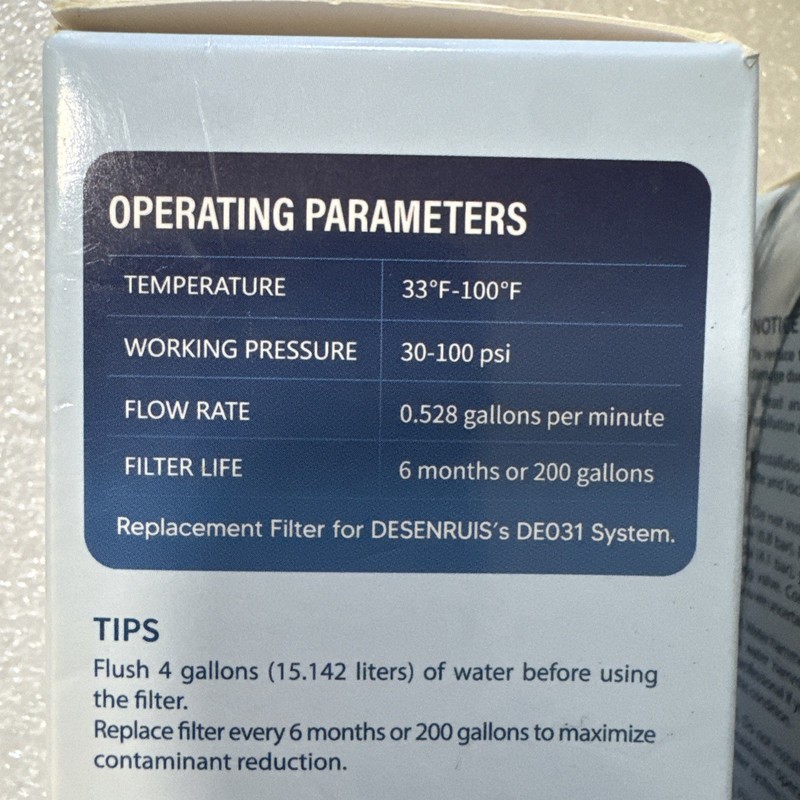 A Pair Of Desenruis Refrigerator Water Filters DEO31 | NEW | XWF, WWD-F48 (TWO!) gallery
