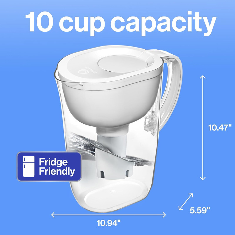 Large Water Filter Pitcher for Tap and Drinking Water, Includes 1 Standard Fi... gallery