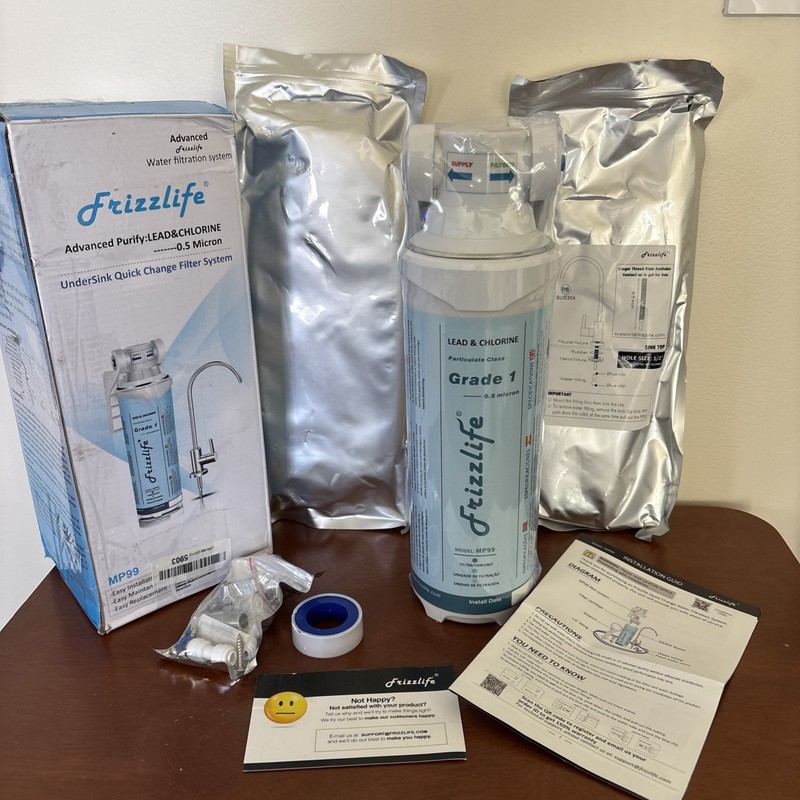 Frizzlife Undersink Quick Change Filter System MP99 NSF/ANSI 42&53 Water Filtrat