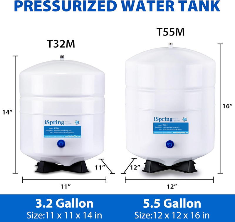 T32M Pressurized Water Storage Tank with Ball Valve for Reverse Osmosis RO Syste gallery