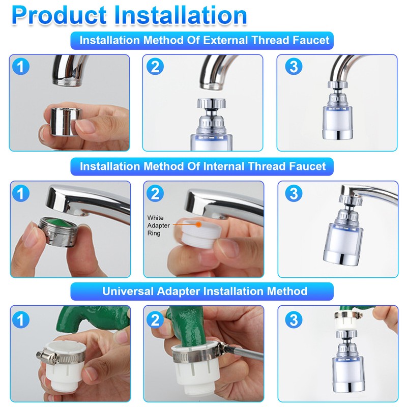 Faucet Water Filter Tap Filtration Kitchen Bathroom Sink Mount Purifier System gallery