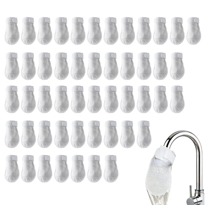 100PCS Cotton Filter Bag For Faucet, DIY Faucet Filter Cotton Bags Water Filters