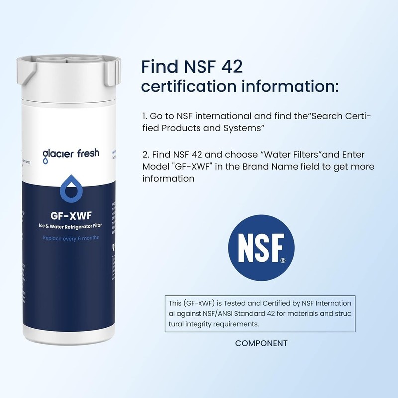 NSF Certified GE XWF Water Filter - Pack of 1 for Cleaner, Better-Tasting Water gallery