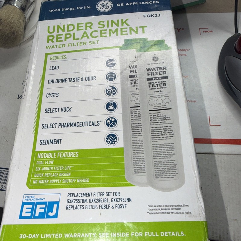 2 PACK GE FQK2J Under Sink Dual Flow Drinking Replacement Water Filter USA gallery
