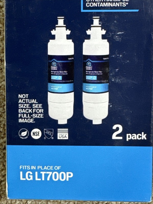 Project Source Twist-in Refrigerator Water Filter L-5-2 Fits LG LT1000P gallery