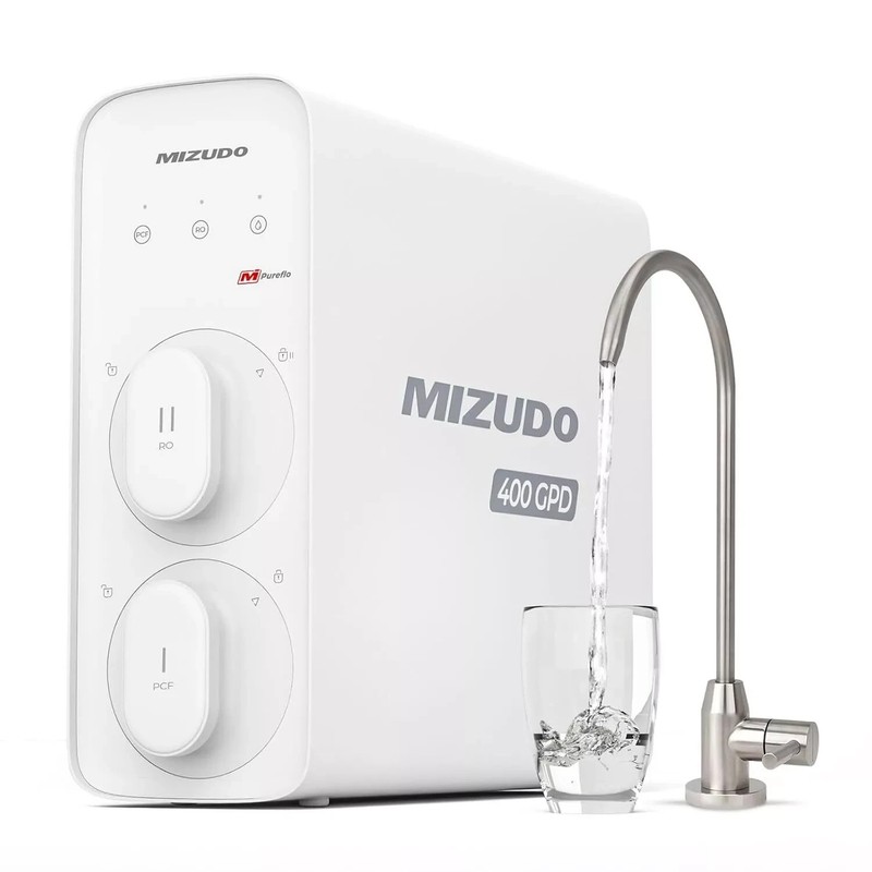 MIZUDO Reverse Osmosis System, 400 GPD, Tankless, 8-Stages Filtration,Under Sink