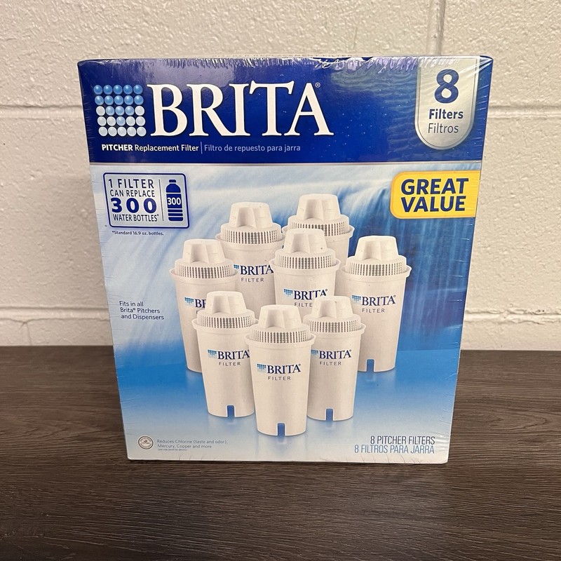 Brita Pitcher 8 Count Replacement Filters – Value Pack Brand New & Sealed