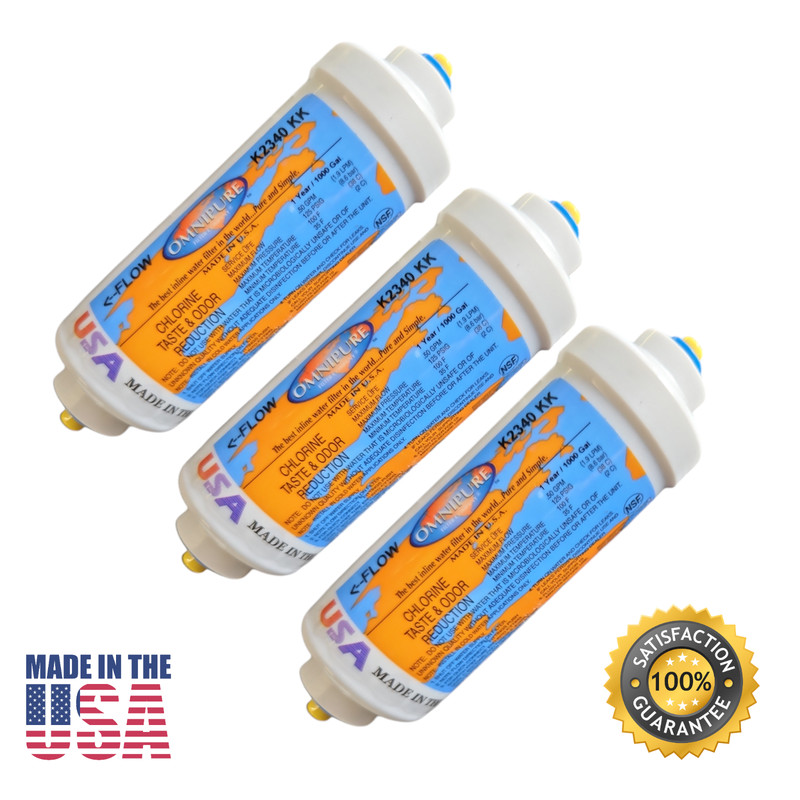 Omnipure K2340-KK Inline GAC 6" x 2" Postfilter 3/8 Tube