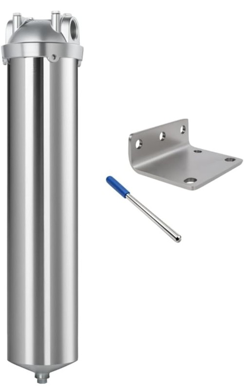 Amwater HMS-20A-1NPT 20″ x 2.5″ Stainless Steel Whole House Water Filter Housing