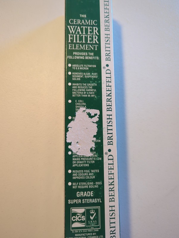 British Berkefeld Super Sterasyl Ceramic Water Filter Element 7" Open Box gallery