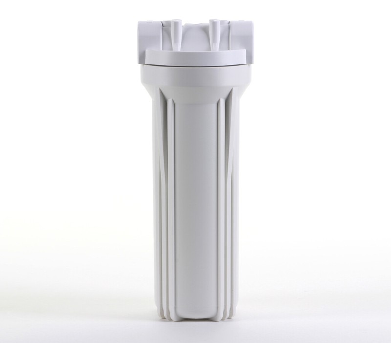 Hydronix 10″ White Housing w/ White Rib Cap, RO & Filtration Systems, 1/2″ Ports