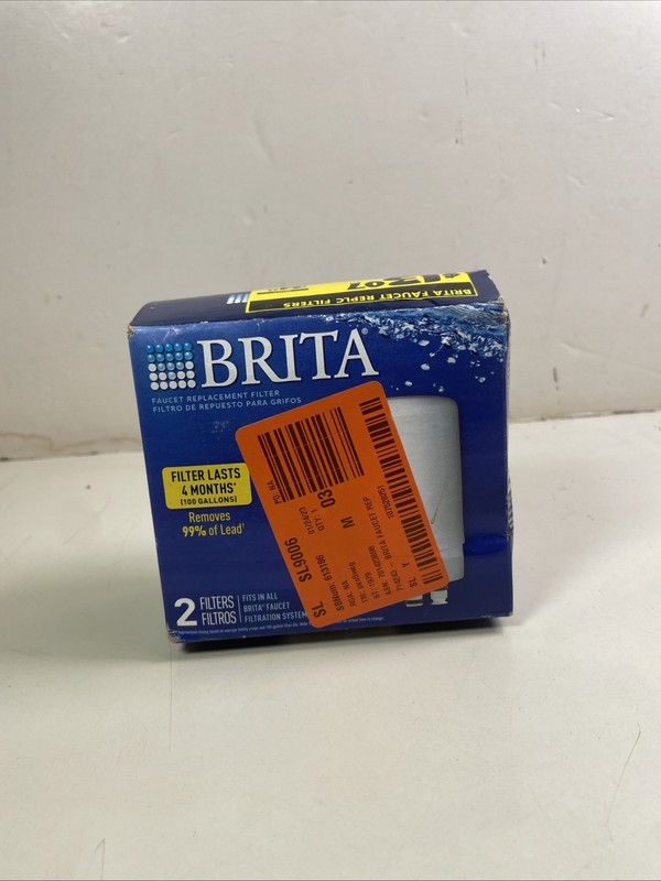 BRITA Faucet Replacement Sink Water Filters 2 Pack Removes 99% of Lead FR-200