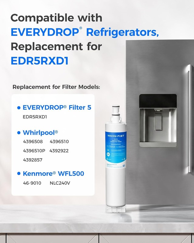 Waterdrop 4396508 water filter, Replacement for 4396510, NLC240V, PNL240V gallery
