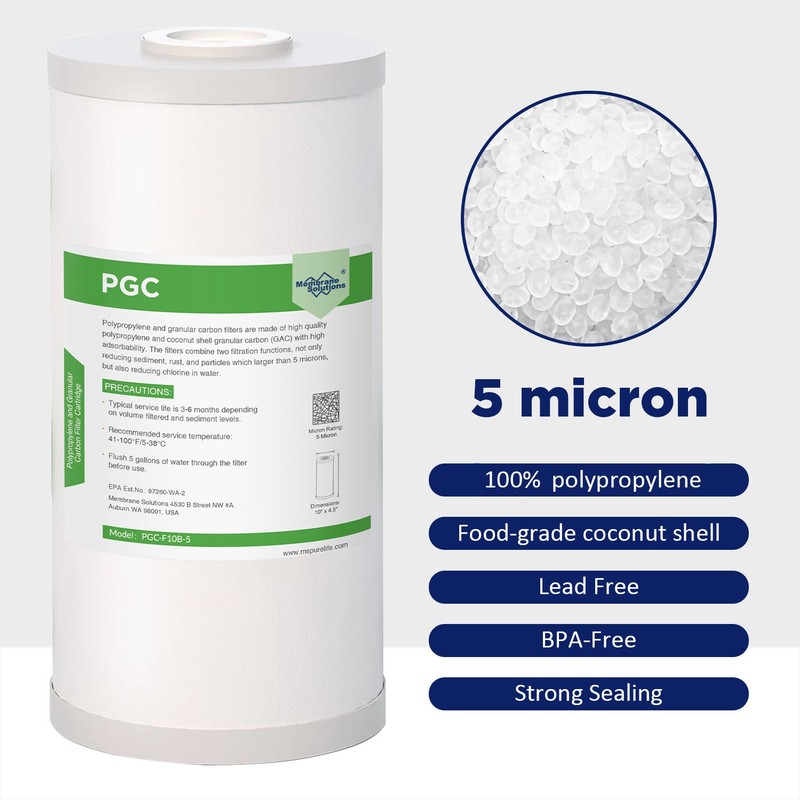 2Pack 5μm 10"X4.5" Sediment Water Filter Carbon Replacement for Big Blue GXWH35F gallery