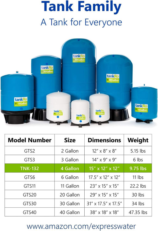 Tankro RO132-TNK RO Water Filtration System Expansion Tank 4 Gallon Capacity – N gallery