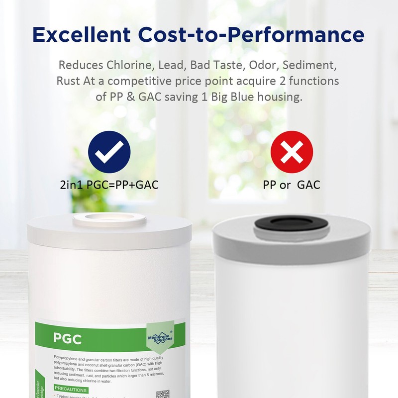 8 Pack 5 Micron 10"x4.5" Whole House Carbon Sediment Water Filter for GE GXWH40L gallery