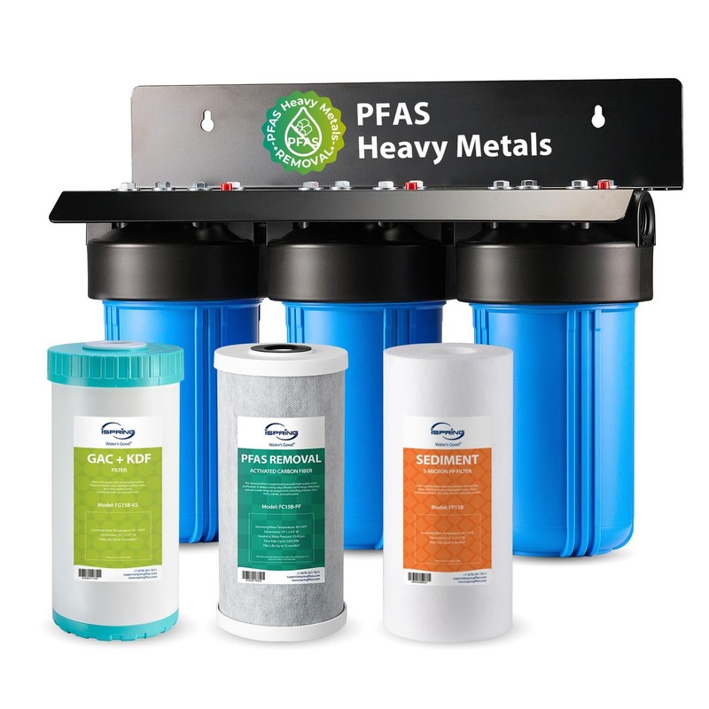 iSpring PFAS & Heavy Metals Removal 3-Stage Whole House Water Filter System