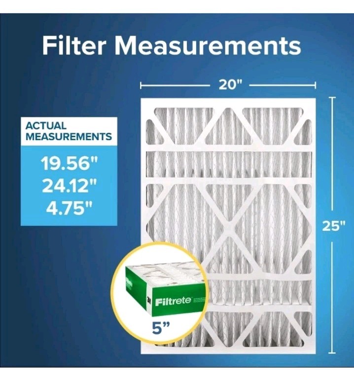 2 Pack Filtrete Electrostatic Air Filter 700 MPR 703DP5-2PK1E 20 in x 25 x 5" OB gallery