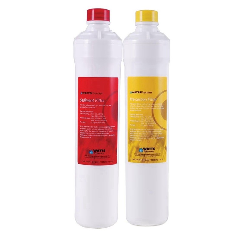 2 Premier Pre-Carbon Yellow WP105351 & Sediment Red WP105311 Filters New