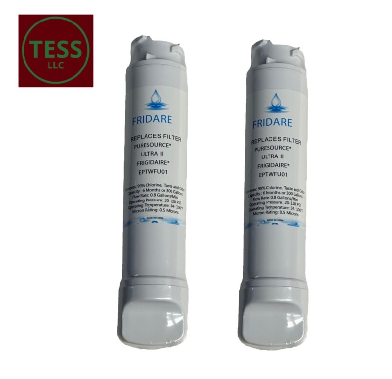 2 Pieces Replaces Filter Pure source Ultra II Frigidaire EPTWFU01, 300 Gallons
