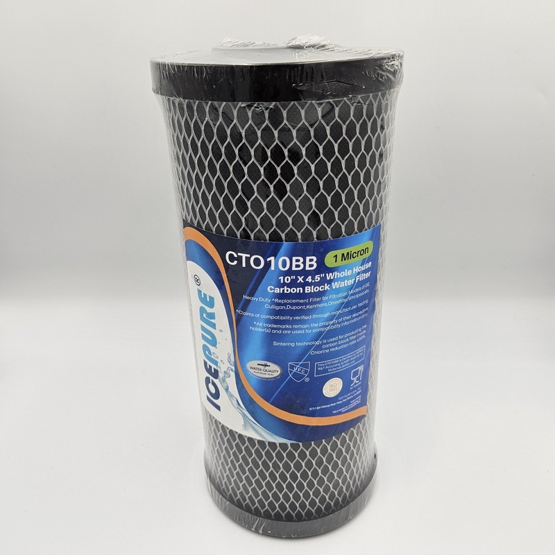 ICEPURE 10″X4.5″, 1 Micron Carbon block Water Filter CTO10BB NEW