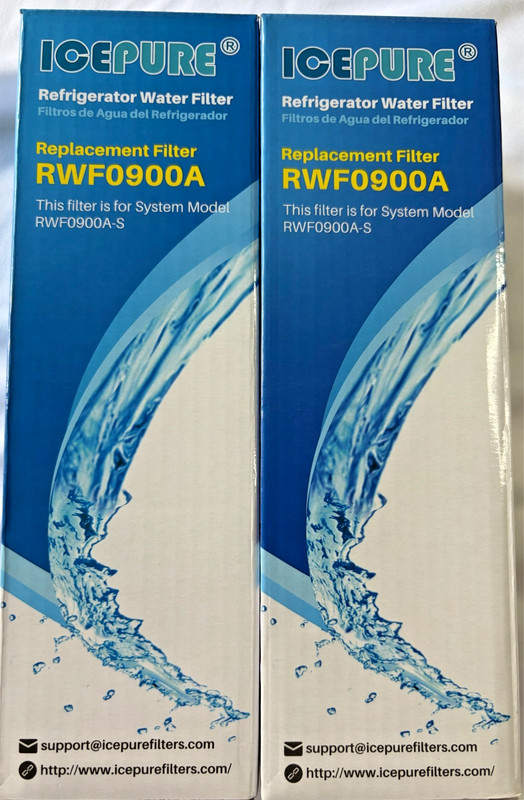 ICEPURE RFW0900A Refridgerator Water Filter Replacement RWF0900A-S NSF 2 Packs