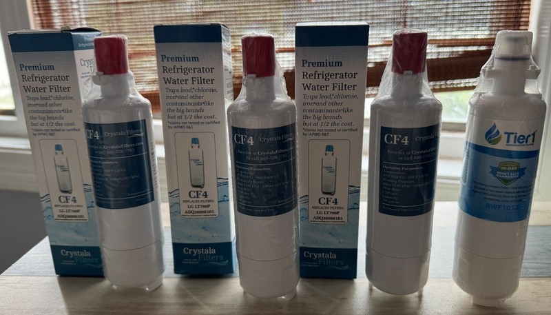 LOT OF 4 Crystala Replacement Refrigerator Water Filter LG LT700P ADQ3600006101