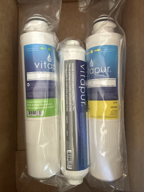 3 VITAPUR Replacement Kit PQC5RO (1) Carbon Block (1) Sediment & (1) GAC Filters