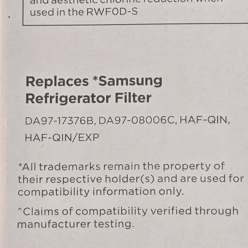 Water Filter For Samsung DA97-17376B HAF-QIN Compatible Replacement Novete RWF0D gallery
