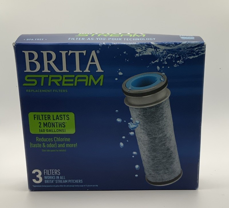 Brita Stream Pitcher Replacment Water Filter 3-PACK