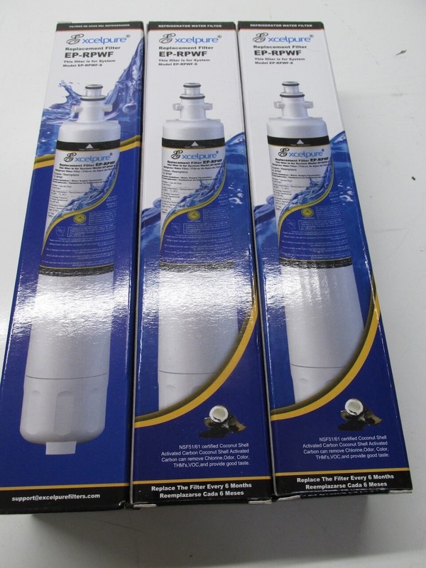 3 Excelpure 4396508 Replacement Filter RWF0500A Whirlpool KitchenAid Kenmore