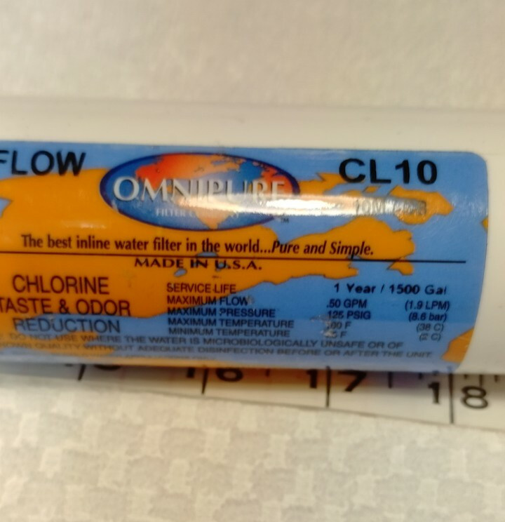 Omnipure In-line Chlorine Taste and Odor filter CL10RO T-33 gallery