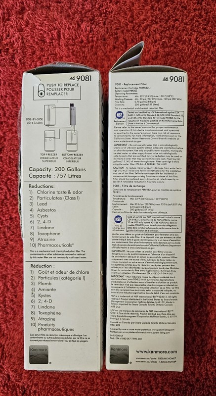 2 Pack Kenmore 9081 Refrigerator Water Filter 46-9081 9081P NEW gallery