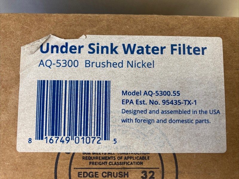New Aquasana Under Sink 3-Stage H2O Filter System Brushed Nickel AQ-5300 NIB gallery
