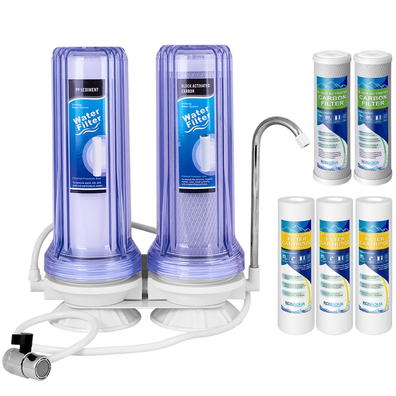Dual Countertop Water Filtration Unit: and Yearly Supply of Filters