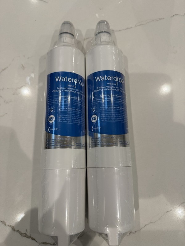2x Sealed Waterdrop Water Filter WD-F03 Replacement For LG LT600P 5231JA2006A