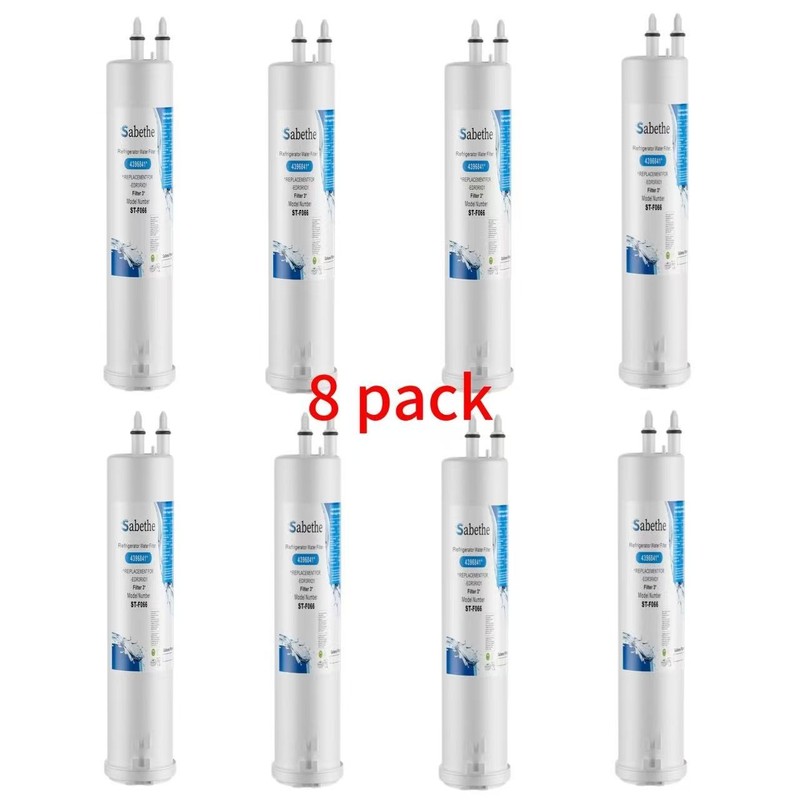 8 pack Refrigerator water filter for KAD3RXD1,WHR3RXD1,W101211416, W10177635