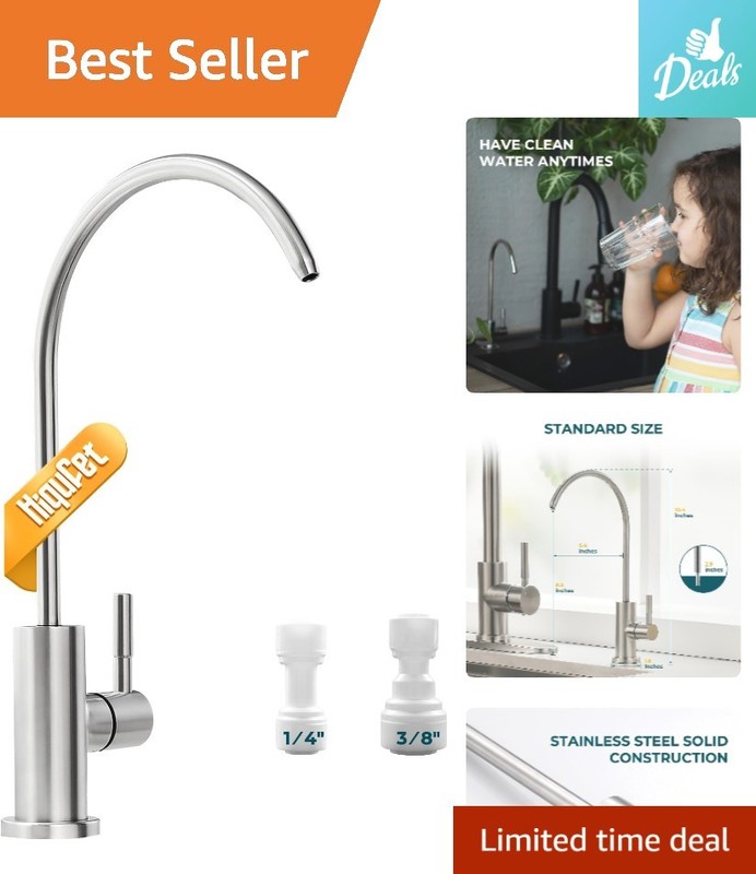 Mid Arc Brushed Nickel Drinking Water Faucet – Safe & Stylish Kitchen Solution