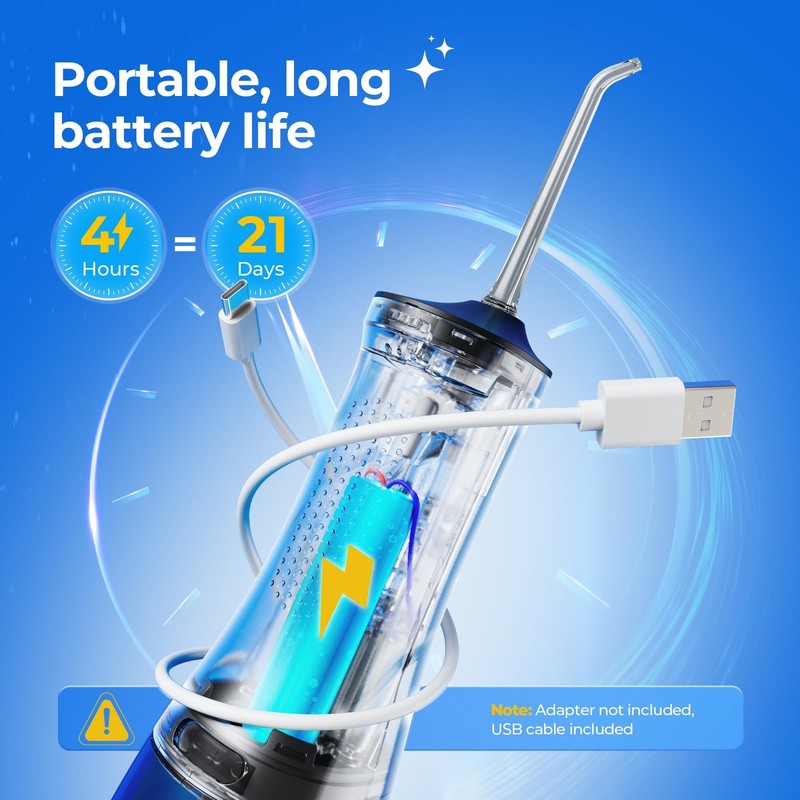Operan 300ml Cordless Water Dental Flosser, Portable Flossers for Black gallery