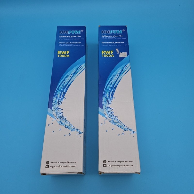 Lot Icepure RWF1000A 2-Pack Refrigerator Water Replacement Filters New & Sealed