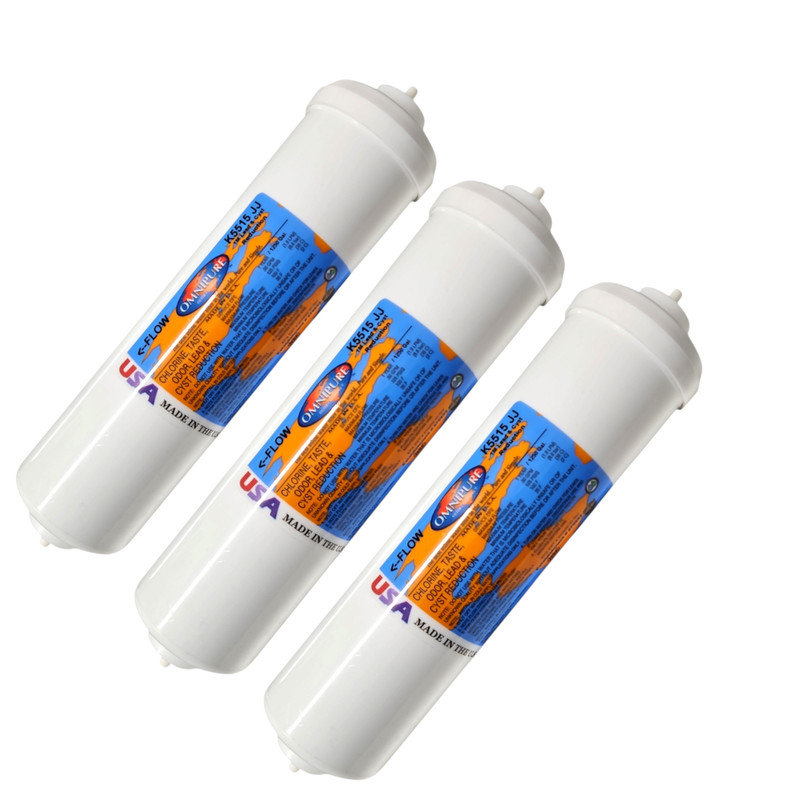 Omnipure K5515-JJ 1M Lead & Cyst Reduction Carbon Filter 1/4″ QC 3PACK