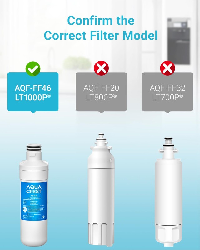 Filter Water LG LT1000PC ADQ747935 3 Combo Pack AQUA CREST Refrigerator LT120F gallery