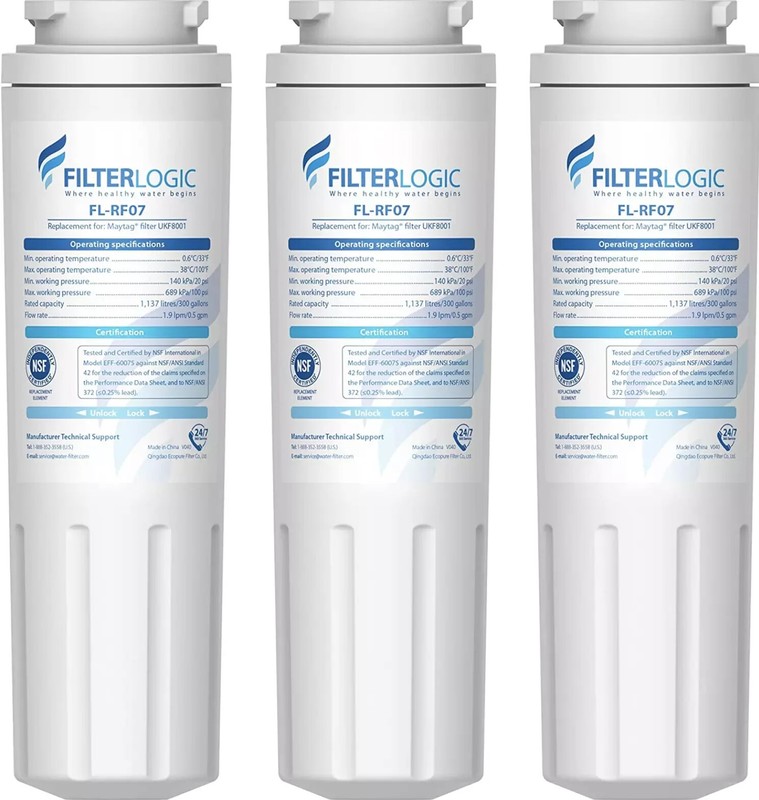 3 Pack Every Drop 4 EDR4RXD1 UKF8001 Refrigerator Water Filter Whirpool Maytag